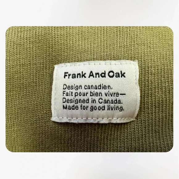 Frank And Oak Green White Short Sleeve Polo Top size Medium - Picture 7 of 11